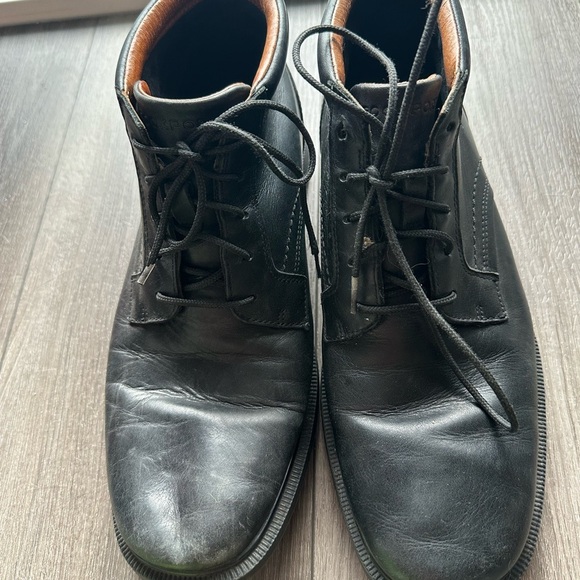 Rockport Black Chukka Boots Smooth Leather - Picture 2 of 8